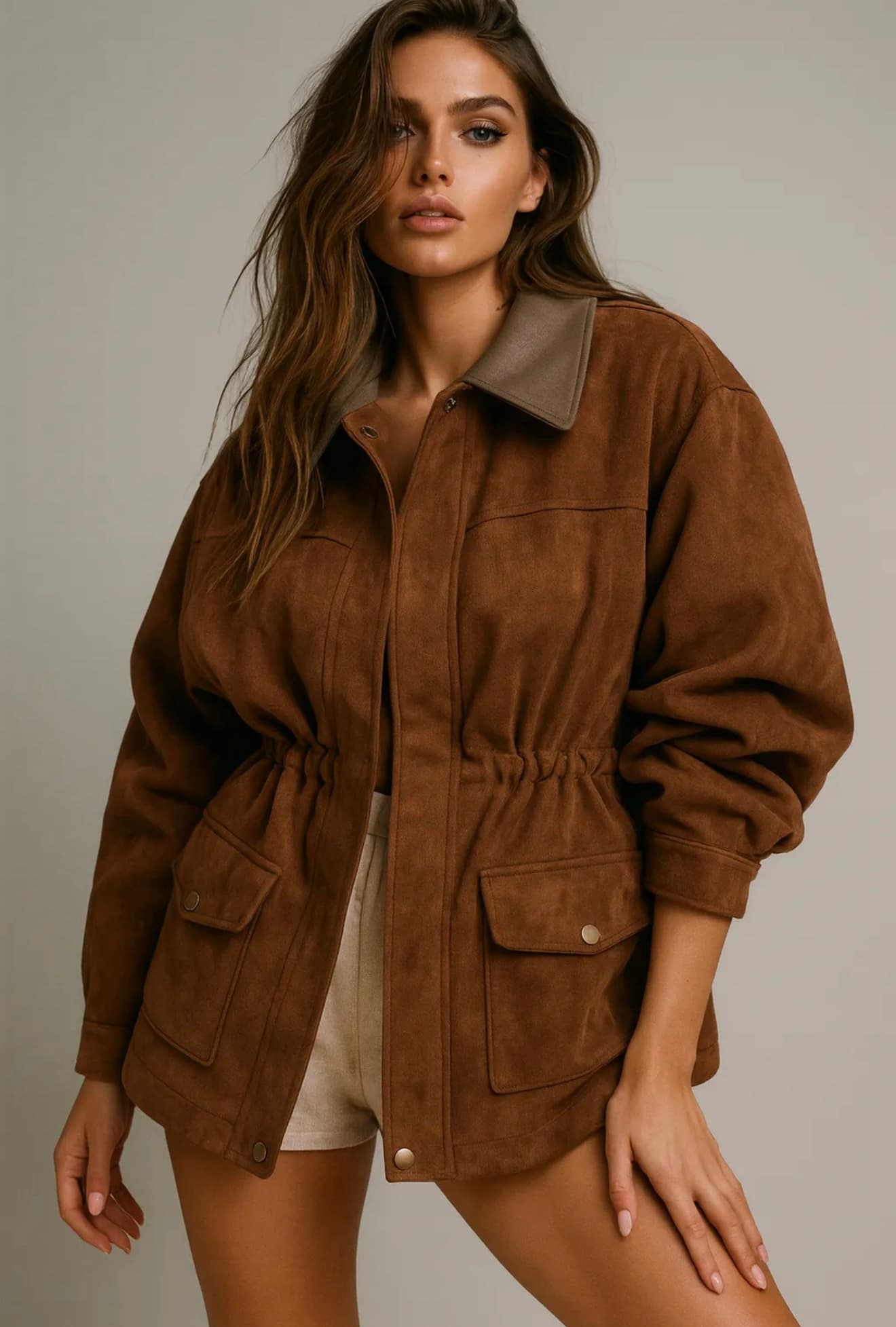 Casaco castanho inspiração